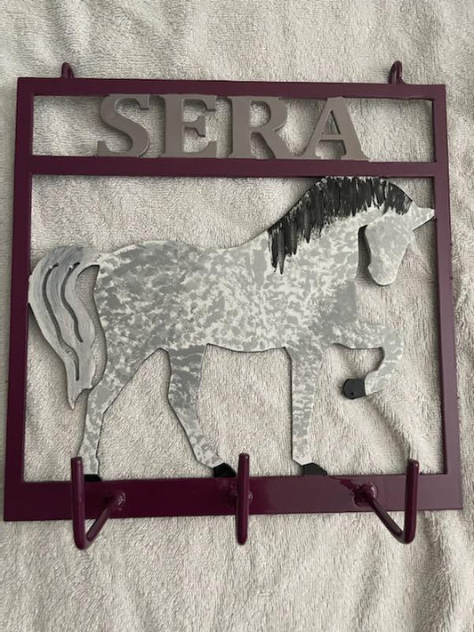 Horse Name Plate with Hanger & Hooks