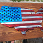 American Flag with Wood Backer
