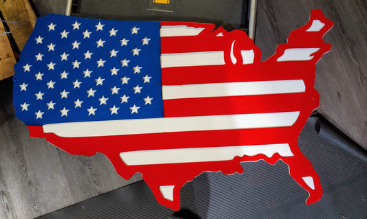 U.S Flag with White Backer