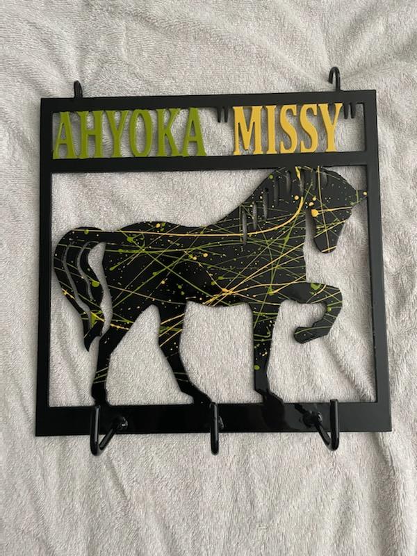 Horse Name Plate with Hanger & Hooks